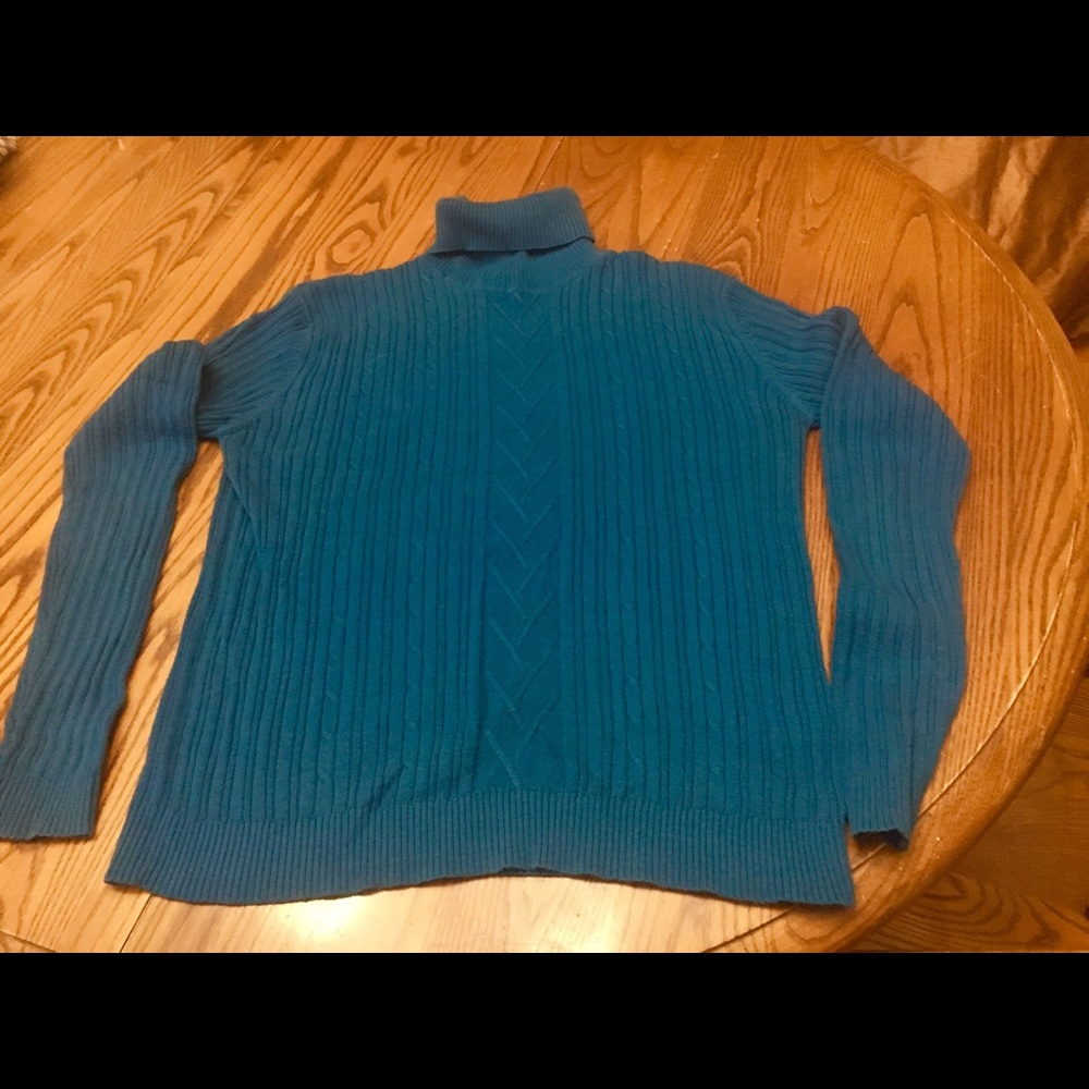 Dress Barn Turtleneck Sweater Teal Size XL